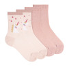 Pack: 1 pair unicorn + 1 pair bright yarn socks NUDE