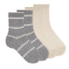 Pack: 1 pair campus + 1 plain stitch socks LIGHT GREY