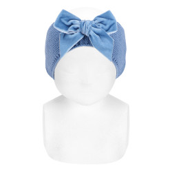 Headband with large velvet...