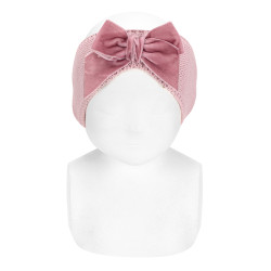 Headband with large velvet...