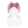 Headband with large velvet bow PALE PINK