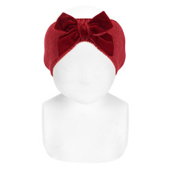 Headband with large velvet...