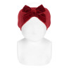 Headband with large velvet bow RED VELVET