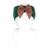 Bandeau avec noeud vichy de noël VERT BOUTEILLE