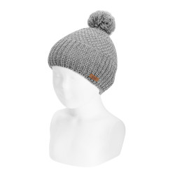 Sand stitch knit hat with...
