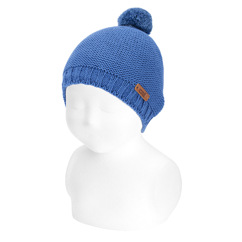 Gorra malla girada amb mini borla BLAU FRANCES