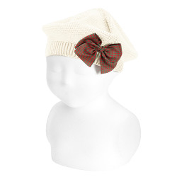 Garter stitch beret with...
