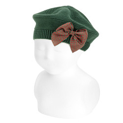 Garter stitch beret with...