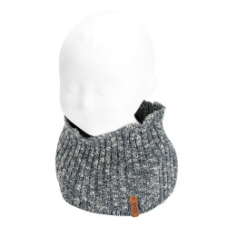 Cuello torzal de canalé AZUL
