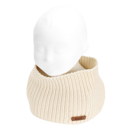 Pearl stitch snood-scarf LINEN