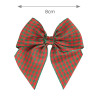 Hair clip with christmas vichy bow BOTTLE GREEN