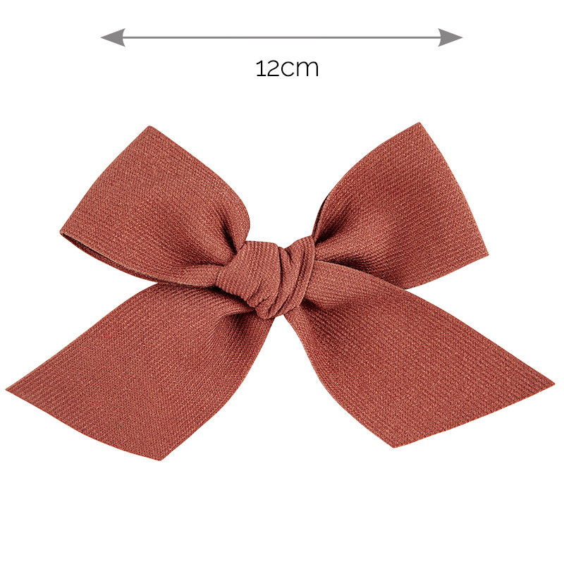 Hair clip with micro-corduroy bow CAULDRON