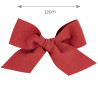 Hair clip with micro-corduroy bow BURGUNDY