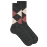 Calcetines intarsia rombos hombre ANTRACITA