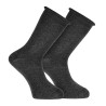 Chaussettes bordure roulé coton homme ANTHRACITE