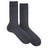 Extrafine merino wool rib loose fittingsocks ANTHRACITE