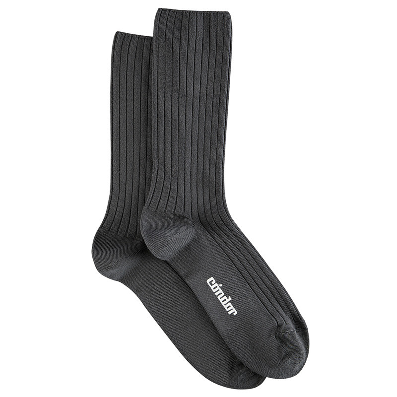 Men modal rib loose fitting socks DARK GREY