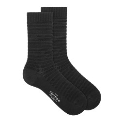 Horizontal textured socks...