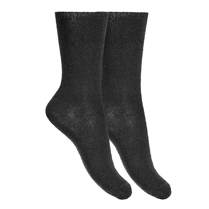 Chaussettes femme en laine mérinos mélangé NOIR