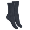 Calcetines descanso mujer modal canalé GRIS OSCURO