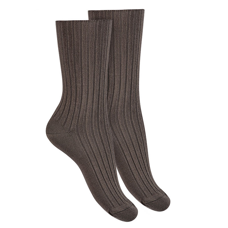 Calcetines descanso mujer modal canalé VISON