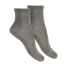 Calcetines cortos mujer hilo brillante GRIS CLARO