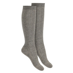Calcetines altos mujer hilo...