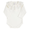 Heart embroidery body with bobbin lace collar CREAM