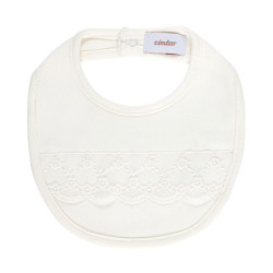 Baby bib with bobbin lace...