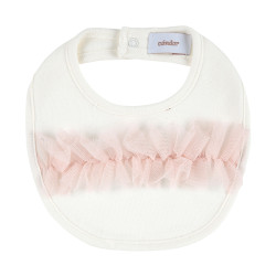 Baby bib with contrasted...