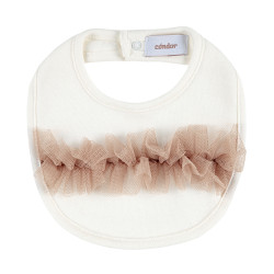 Baby bib with contrasted...