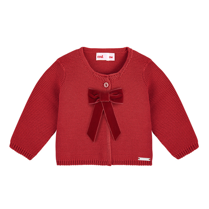 Jaqueta malla girada amb llaç de vellutcoquette RED VELVET