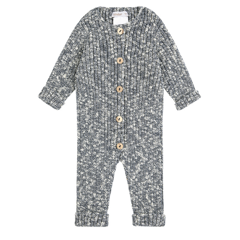 Twisted thread ribbed rompersuit BLUE