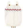 Merino wool blend romper with border detail BEIGE