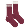 3-stripes sport knee socks with terry sole GARNET