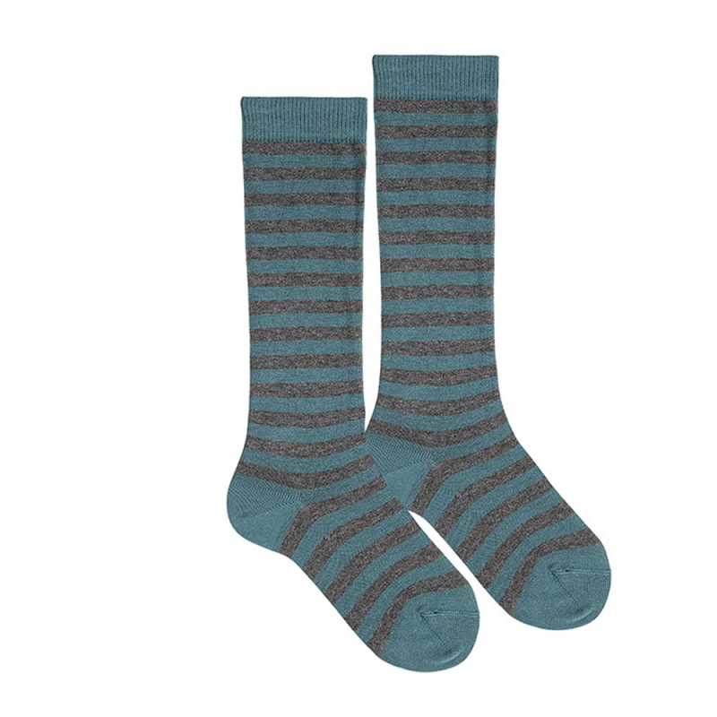 Calze lunghe a righe kodak PETROLIO