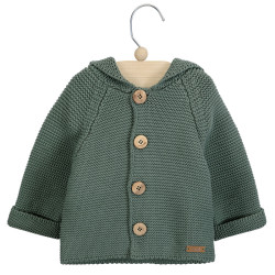 Garter stitch hooded short...
