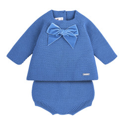 Velvet bow set (sweater +...