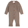 Front opening ribbed rompersuit FRENCH BLUE