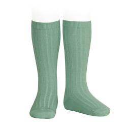 Basic rib knee high socks JADE