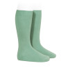 Plain stitch basic knee high socks JADE