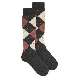 Classic argyle knee socks...