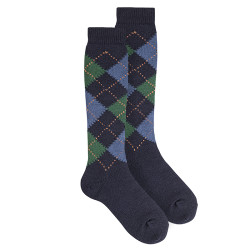 Classic argyle knee socks...