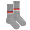 Calcetines sport puño americano 4 listascolores GRIS CLARO