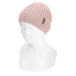 Gorro canalé con vuelta...