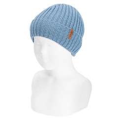 Gorro canalé con vuelta...