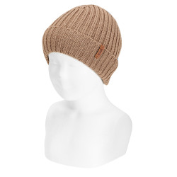 Merino wool-blend fold-over...