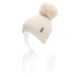 Gorro canalé con vuelta y...