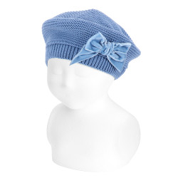Garter stitch beret with...