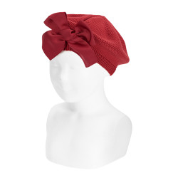 Garter stitch beret with...